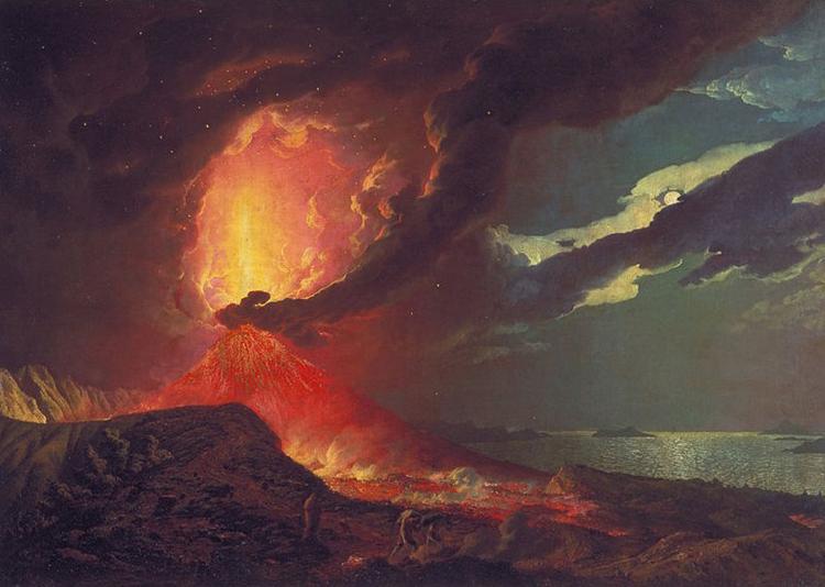 Joseph wright of derby Vesuvius in Eruption, with a View over the Islands in the Bay of Naples